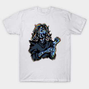 Ask Again Later. Glitchcore Cloud Blue T-Shirt